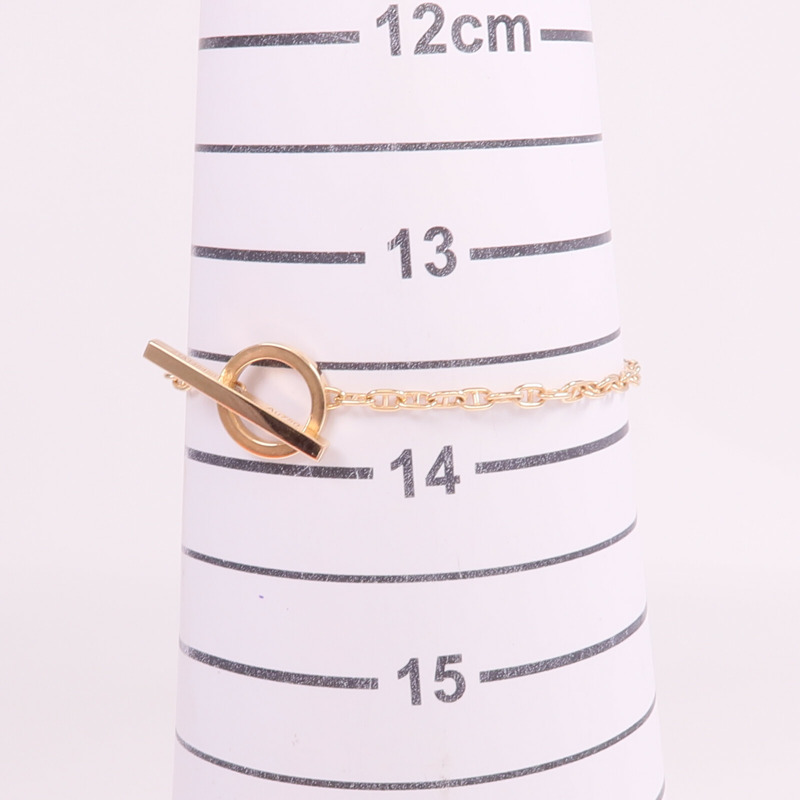 HERMES 18K玫瑰金/陶瓷Chaine d'ancre Verso Bracelet手鏈-10