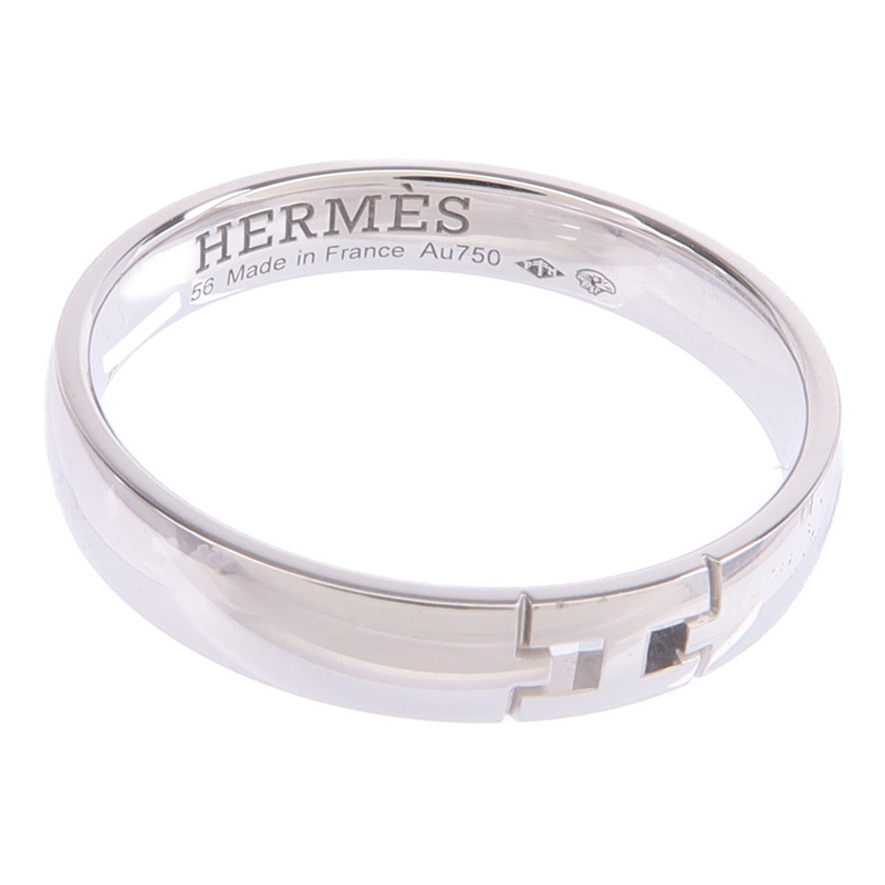 HERMES 18K白金Ever Herakles Wedding Band戒指Hermes#56/US#7.5-3