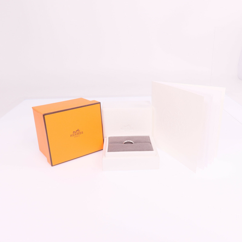 HERMES 18K白金Ever Herakles Wedding Band戒指Hermes#56/US#7.5-6