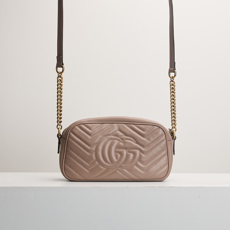 二手Gucci marmont 24 相機包/奶茶色-1