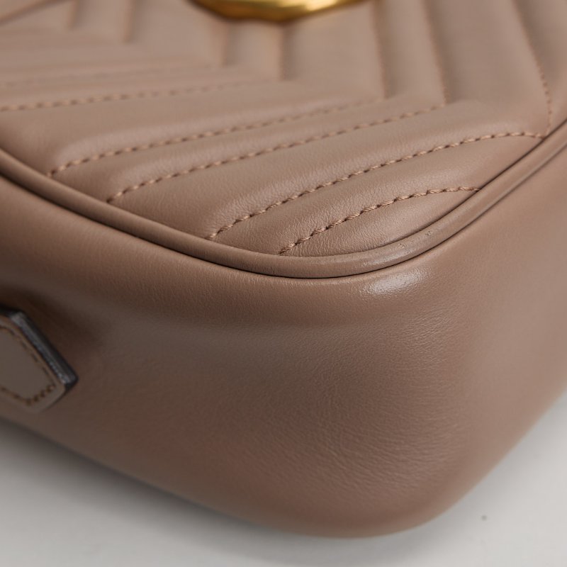 二手Gucci marmont 24 相機包/奶茶色-6