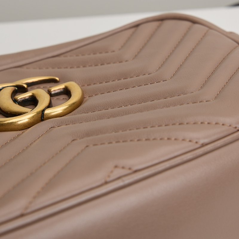 二手Gucci marmont 24 相機包/奶茶色-7