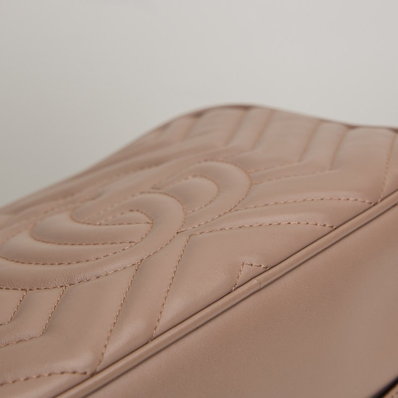 二手Gucci marmont 24 相機包/奶茶色-10