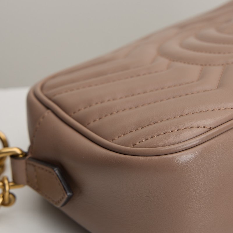 二手Gucci marmont 24 相機包/奶茶色-11