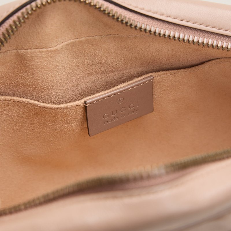 二手Gucci marmont 24 相機包/奶茶色-17