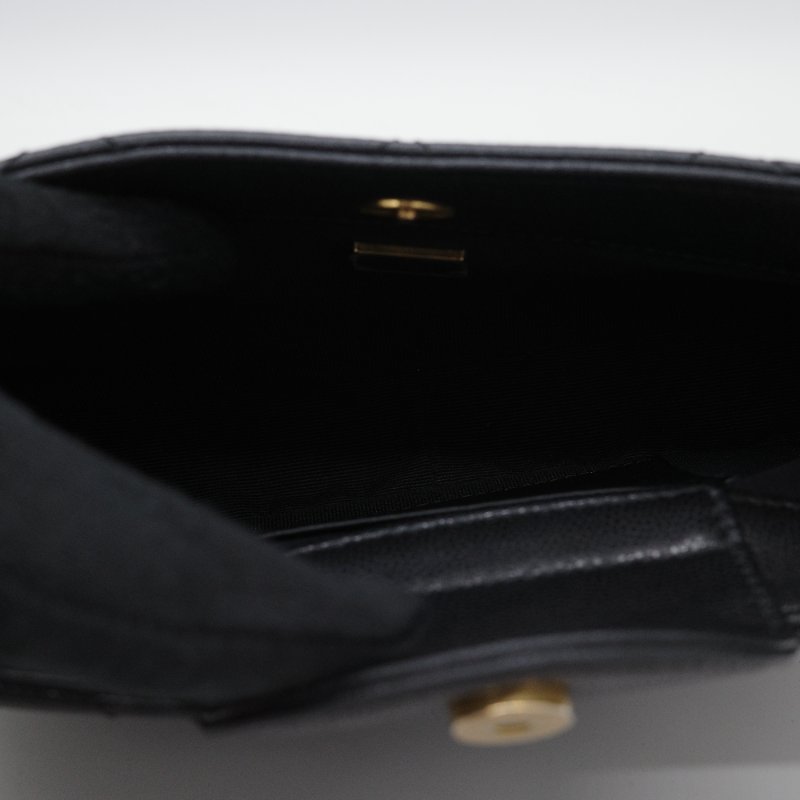 Chanel 香奈兒 Hobo 黑色 荔枝牛皮 月亮包 單肩包 腋下包-15