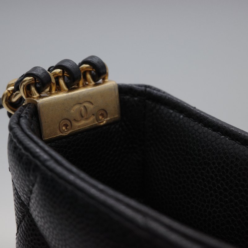 Chanel 香奈兒 Hobo 黑色 荔枝牛皮 月亮包 單肩包 腋下包-24