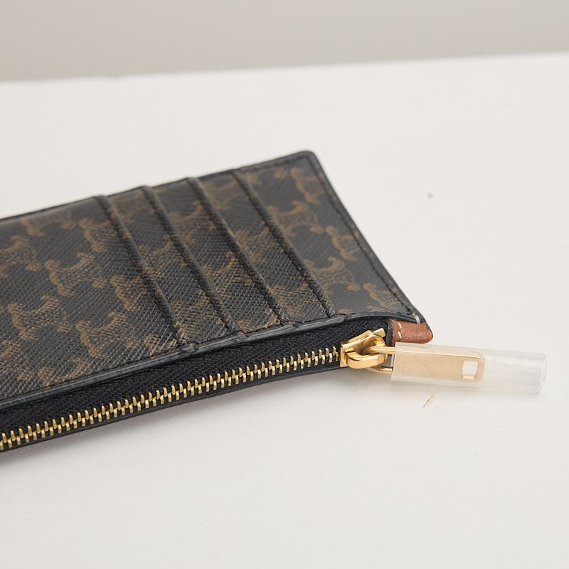 二手Celine 凱旋門老花拉鍊卡包-1