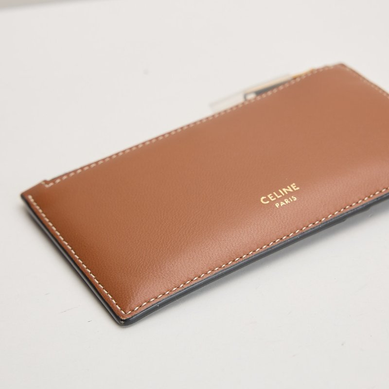 二手Celine 凱旋門老花拉鍊卡包-3