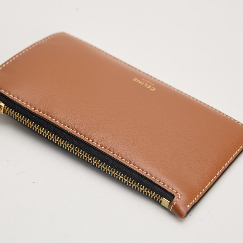 二手Celine 凱旋門老花拉鍊卡包-4