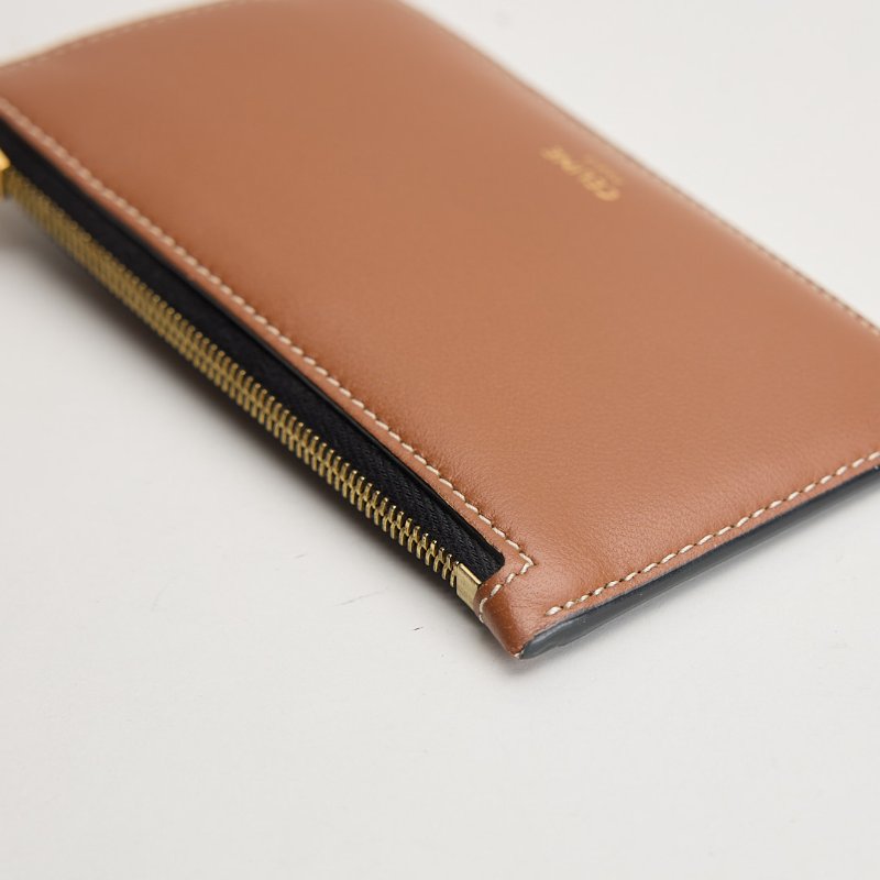 二手Celine 凱旋門老花拉鍊卡包-5