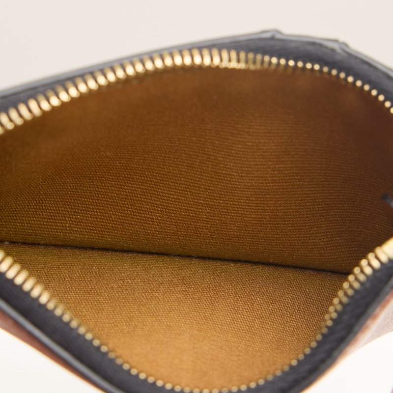 二手Celine 凱旋門老花拉鍊卡包-10