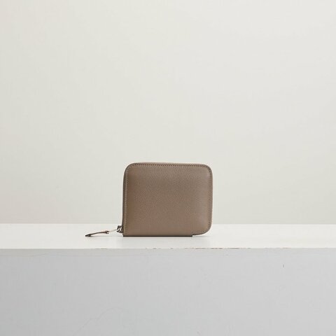 二手Hermès 絲巾短夾/大象灰燈籠內裡 K刻