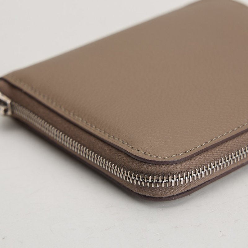 二手Hermès 絲巾短夾/大象灰燈籠內裡 K刻-6