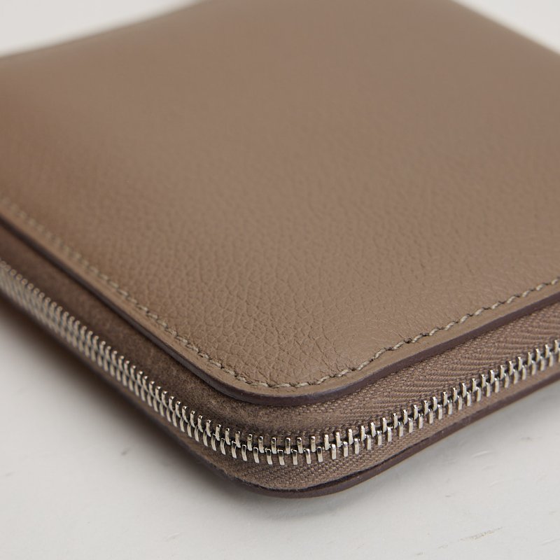 二手Hermès 絲巾短夾/大象灰燈籠內裡 K刻-7