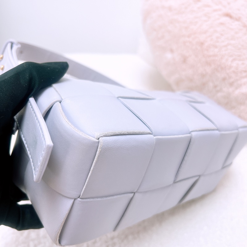 Bv brick cassette 淺紫編織格腋下包-6