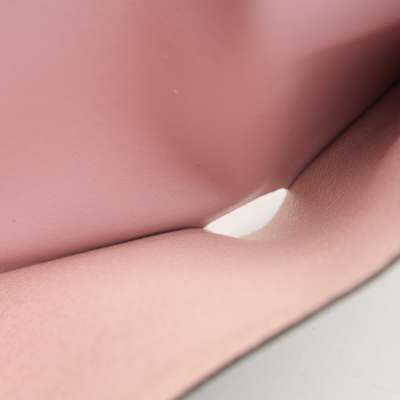 二手Lv Victortine 三折短夾/金扣粉老花/晶片款-17