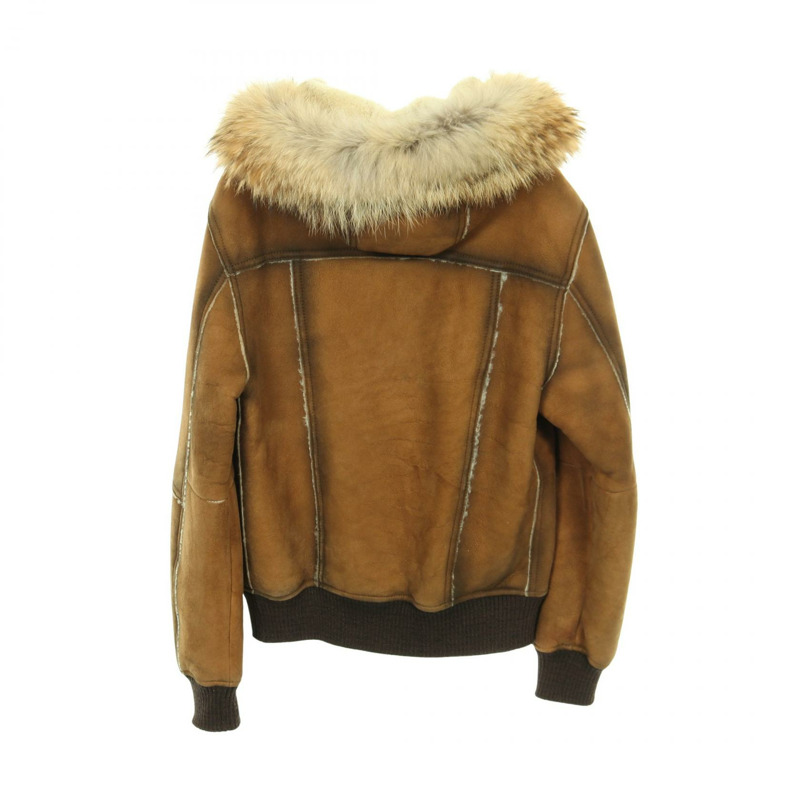 DOLCE & GABBANA 羊毛皮夾克 G9X73G 棕色 二手 男款-1