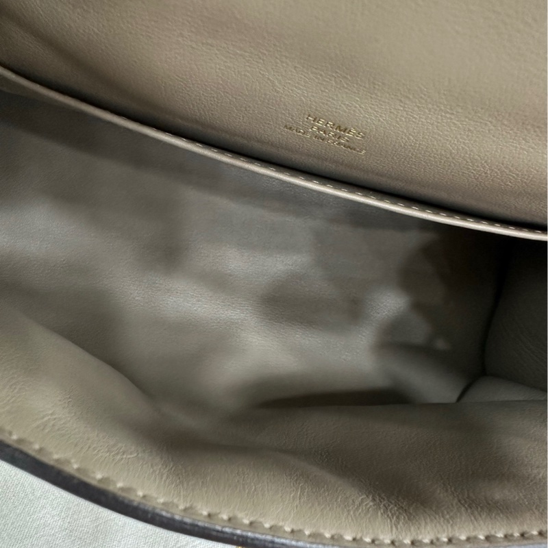 HERMES愛馬仕mini kelly世代 瀝青灰 金扣 C刻-8