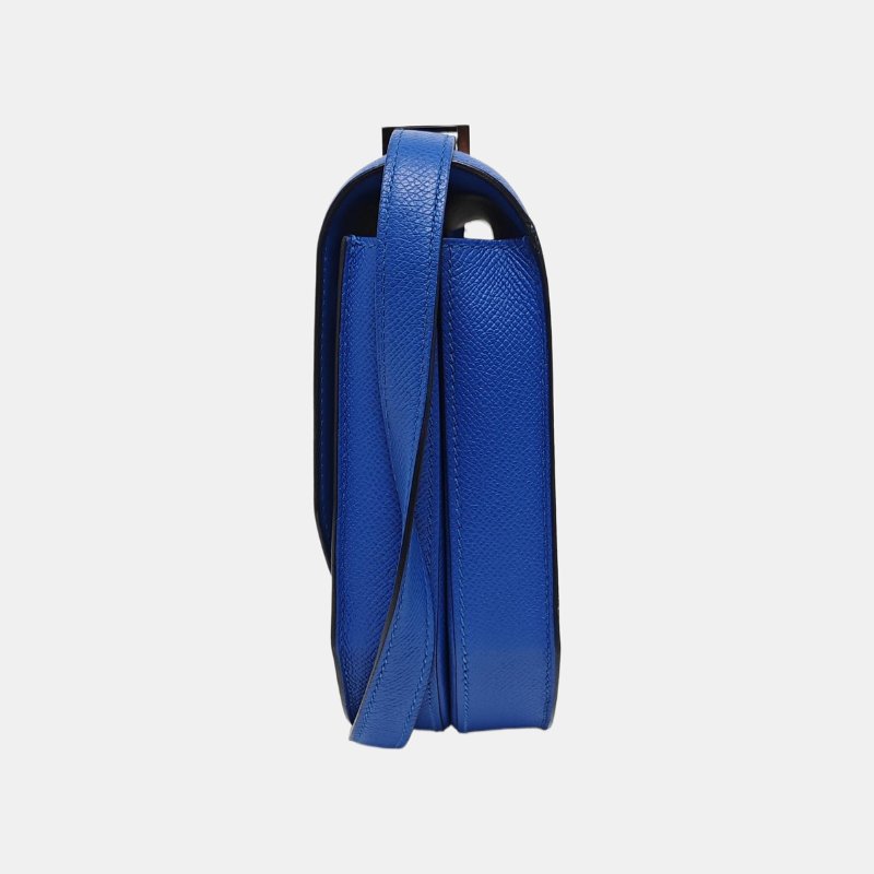 HERMES Mosaique法國藍Epsom牛皮單肩包斜挎包銀色五金D刻-2