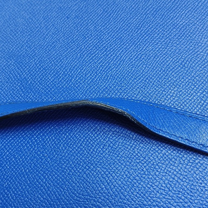 HERMES Mosaique法國藍Epsom牛皮單肩包斜挎包銀色五金D刻-13