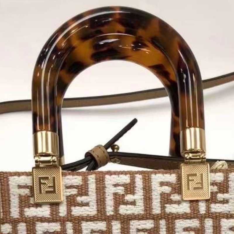 Fendi sunshine tote ( Brown )-4