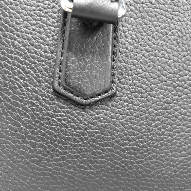 LOUIS VUITTON黑色牛皮單肩包銀色五金可拆卸肩帶-8