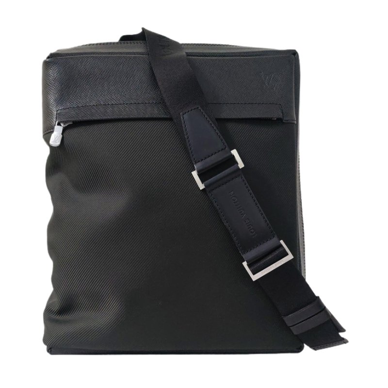 LOUIS VUITTON綠色織物單肩包銀色五金-0