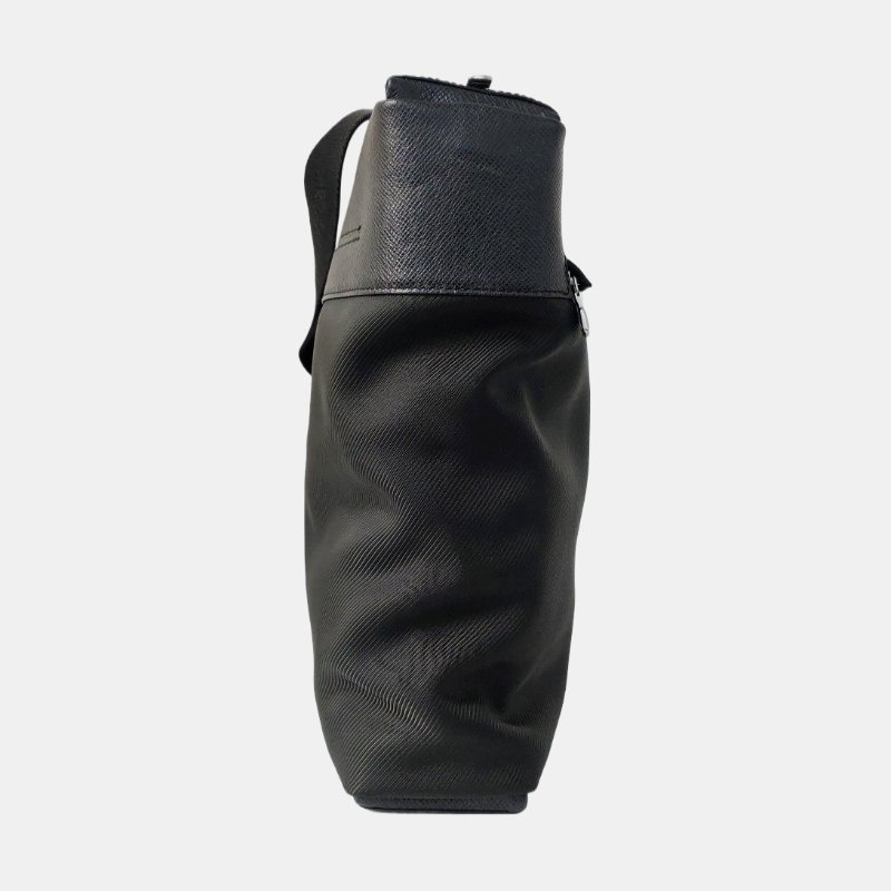 LOUIS VUITTON綠色織物單肩包銀色五金-3