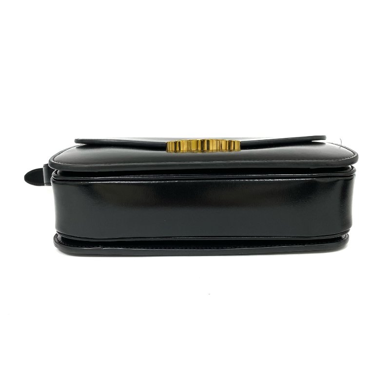 △ Celine 思琳 Medium Classic Triomphe Black Calfskin Shoulder Bag 黑色小牛皮肩背袋 -257027267-5