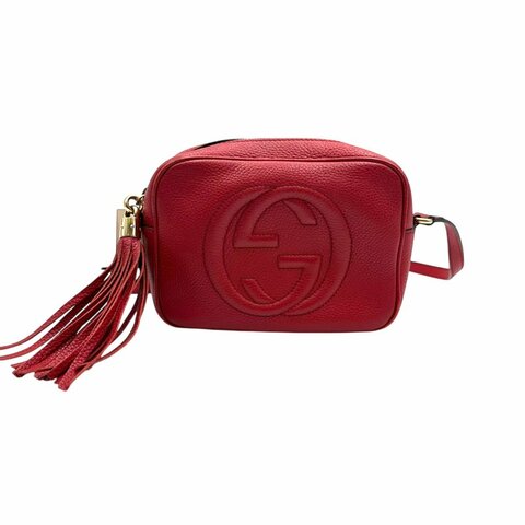 【美收精品】GUCCI 紅色肩背包 C-139【隔月月中將轉賣至日本 上架期限30天】
