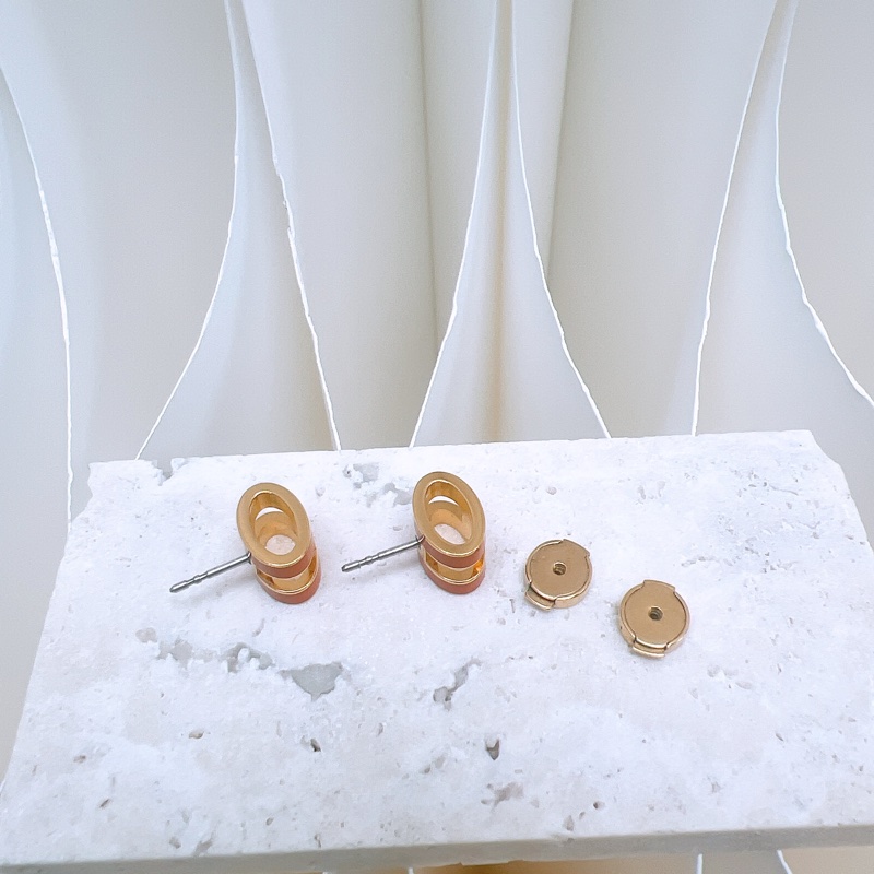 Hermes 大pop h耳環 橙金-4