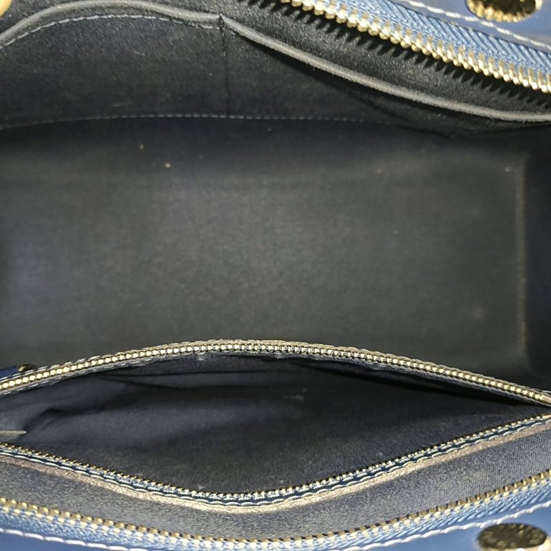 LOUIS VUITTON BREA中號藍色EPI牛皮水波紋醫生包單肩包手提包銀色五金可拆卸肩帶-6