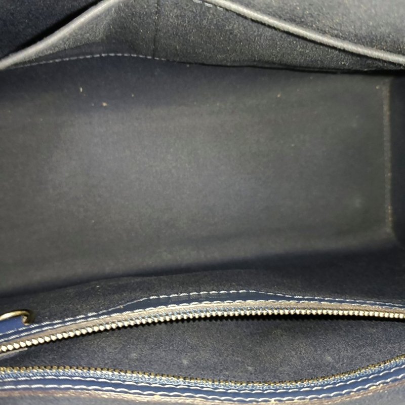 LOUIS VUITTON BREA中號藍色EPI牛皮水波紋醫生包單肩包手提包銀色五金可拆卸肩帶-10