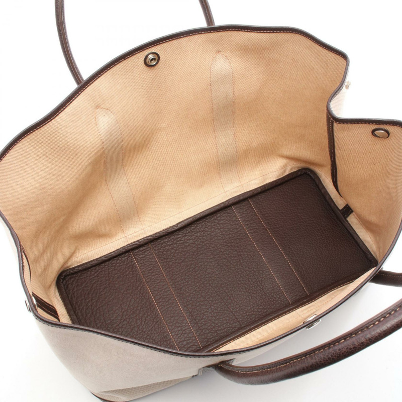 愛馬仕 Garden Party MM 大號托特包，Toile H Negonda Ecru Havane 印花，二手 SHW-2