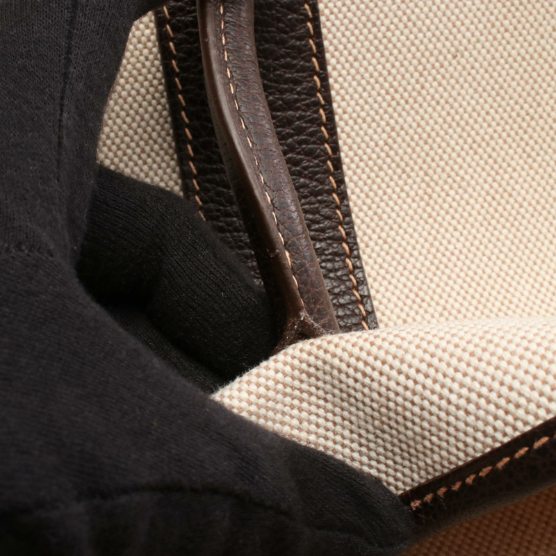 愛馬仕 Garden Party MM 大號托特包，Toile H Negonda Ecru Havane 印花，二手 SHW-7