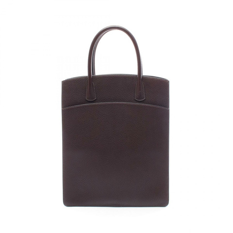 愛馬仕白色浴袍手提包，Fjord皮革，棕色Evennes款，二手，女士，金色五金