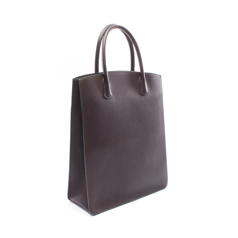 愛馬仕白色浴袍手提包,Fjord皮革,棕色Evennes款,二手,女士,金色五金-1