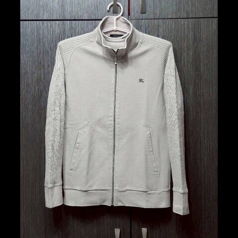 （日本製MIJ）BURBERRY 博柏利 BLACK LABEL 黑標 戰馬 男卡其灰立領外套2號
