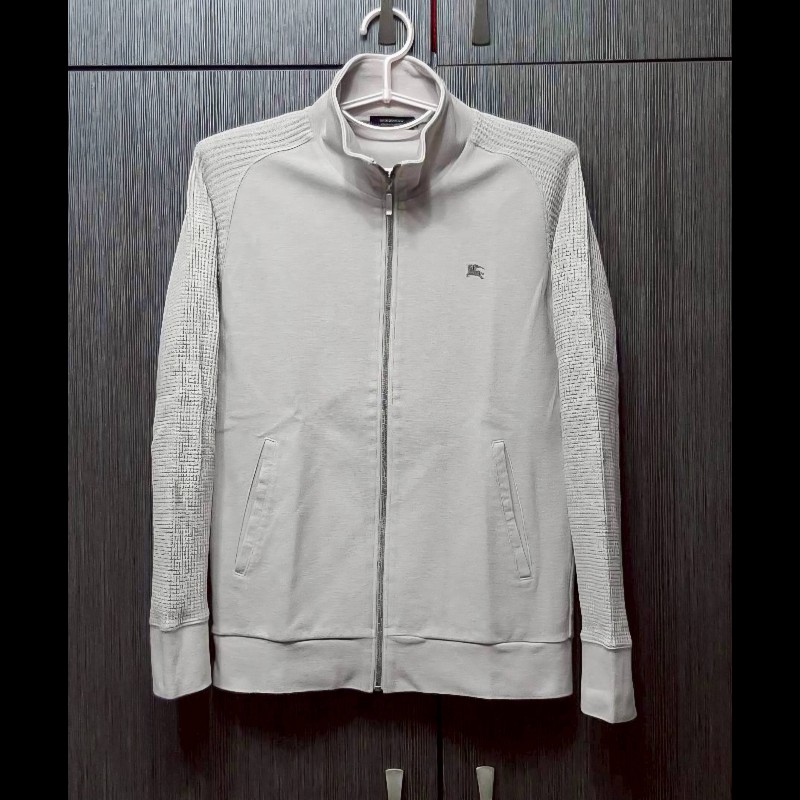 (日本製MIJ)BURBERRY 博柏利 BLACK LABEL 黑標 戰馬 男卡其灰立領外套2號-0