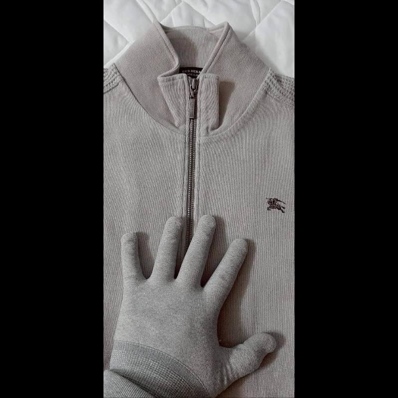 (日本製MIJ)BURBERRY 博柏利 BLACK LABEL 黑標 戰馬 男卡其灰立領外套2號-2