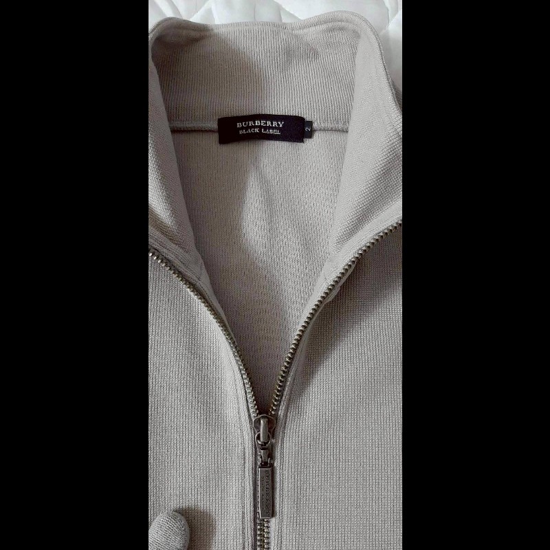 (日本製MIJ)BURBERRY 博柏利 BLACK LABEL 黑標 戰馬 男卡其灰立領外套2號-7