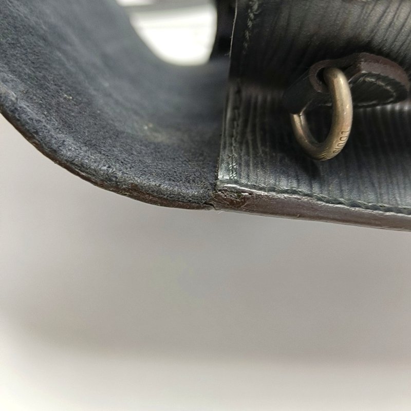 LOUIS VUITTON LOUISE銀灰色EPI牛皮水波紋斜挎包銀色五金可拆卸肩帶-8