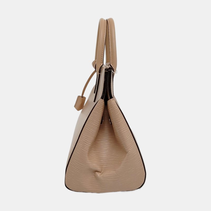 LOUIS VUITTON MARLY中號卡其色EPI牛皮水波紋斜挎包手提包單肩包銀色五金可拆卸肩帶-2