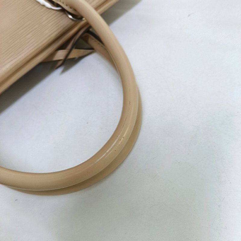 LOUIS VUITTON MARLY中號卡其色EPI牛皮水波紋斜挎包手提包單肩包銀色五金可拆卸肩帶-8