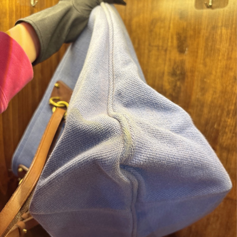 Bottega Venetia 藍色帆布手提袋-4