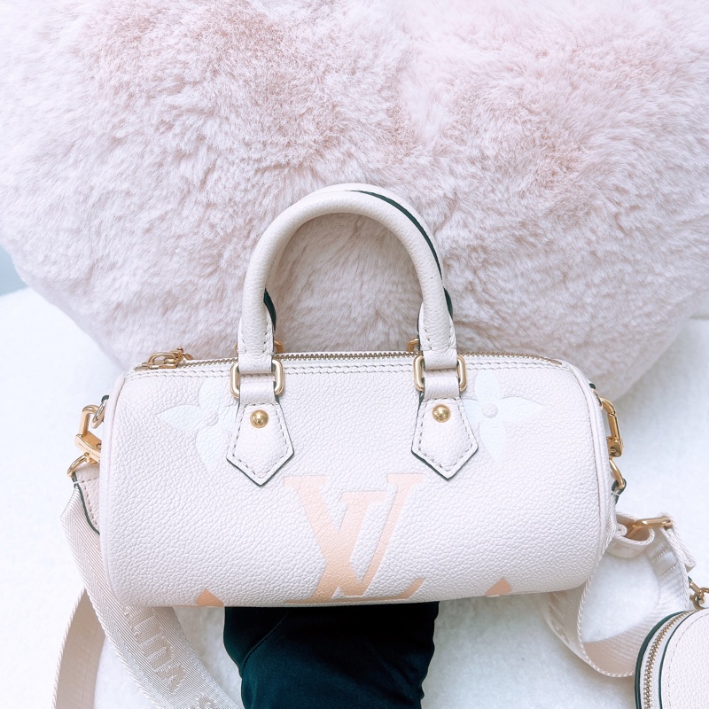 近新 Lv papillon bb by the pool 漸變米黃色 巴比龍/手提斜挎包-1