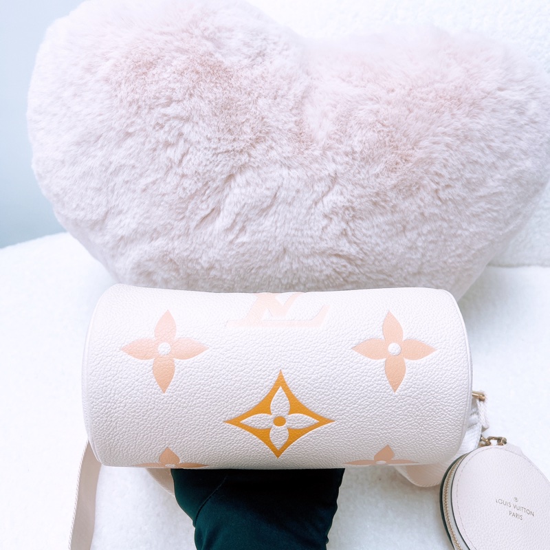 近新 Lv papillon bb by the pool 漸變米黃色 巴比龍/手提斜挎包-2