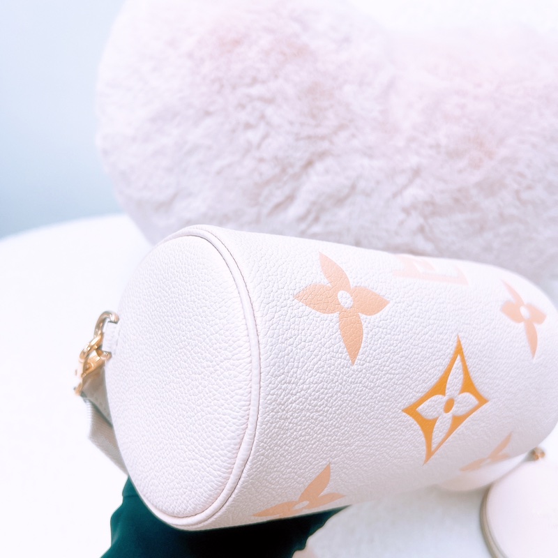 近新 Lv papillon bb by the pool 漸變米黃色 巴比龍/手提斜挎包-3