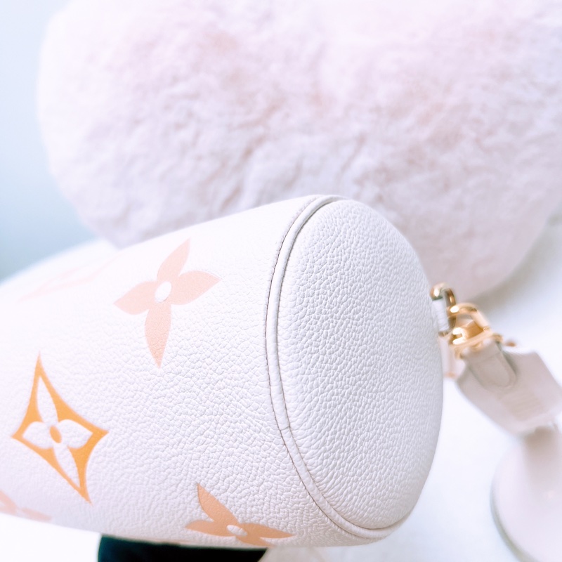 近新 Lv papillon bb by the pool 漸變米黃色 巴比龍/手提斜挎包-4